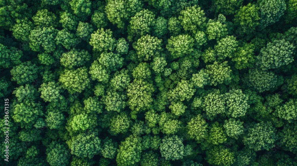 Naklejka premium Sustainability net zero carbon negative forest nature Biodiversity Diversity