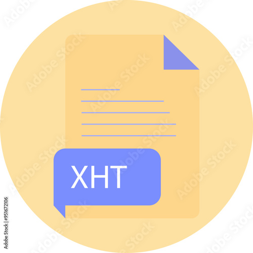 XHT File extension icon black color crisp corners circular shape