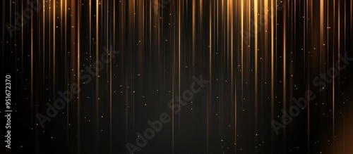 Golden Light Streaks on Black Background