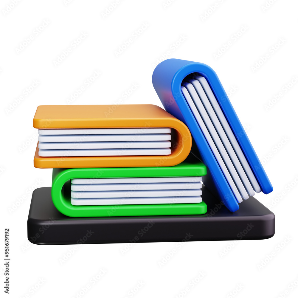 library 3d render icons library 3d render icons