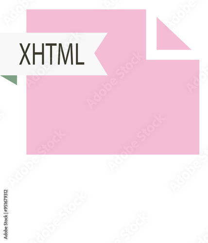XHTML File format icon roe color fill