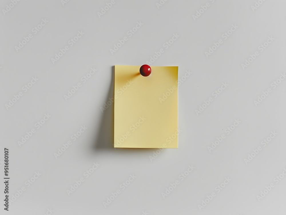 yellow sticky note with a red push pin on a wall background yellow sticky note with a red push pin on a wall background