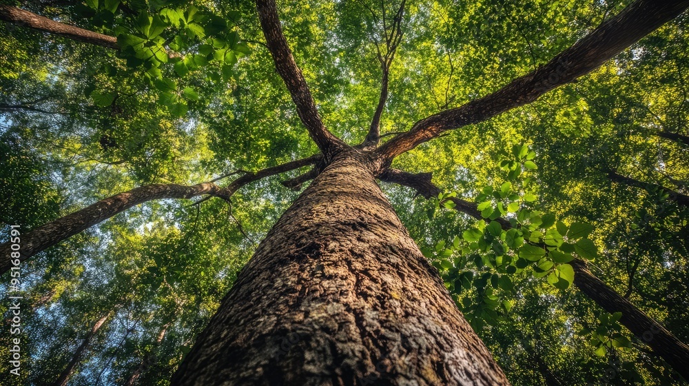 Naklejka premium Sustainability net zero carbon negative forest nature Biodiversity Diversity