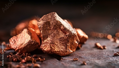 copper ore, macro photography, ore extraction mine, metal used in the production of conductive material
