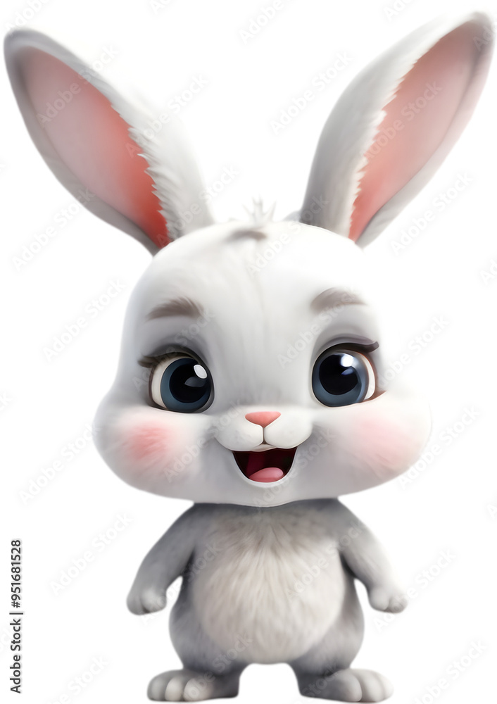 Happy Cartoon Rabbit Clipart Isolated, Adorable Bunny Clipart for Kids. Happy Cartoon Rabbit Clipart Isolated, Adorable Bunny Clipart for Kids.