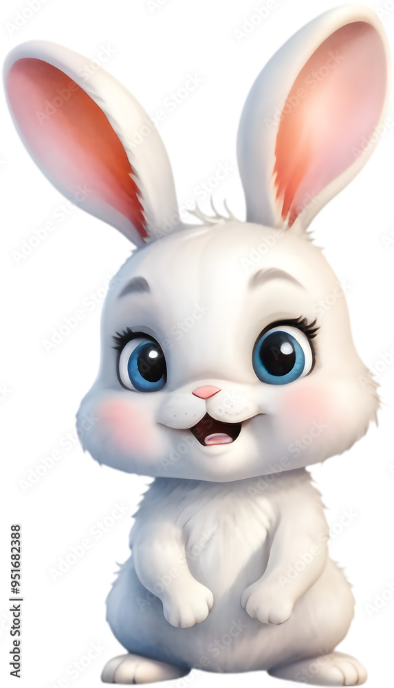 Happy Cartoon Rabbit Clipart Isolated, Adorable Bunny Clipart for Kids. Happy Cartoon Rabbit Clipart Isolated, Adorable Bunny Clipart for Kids.