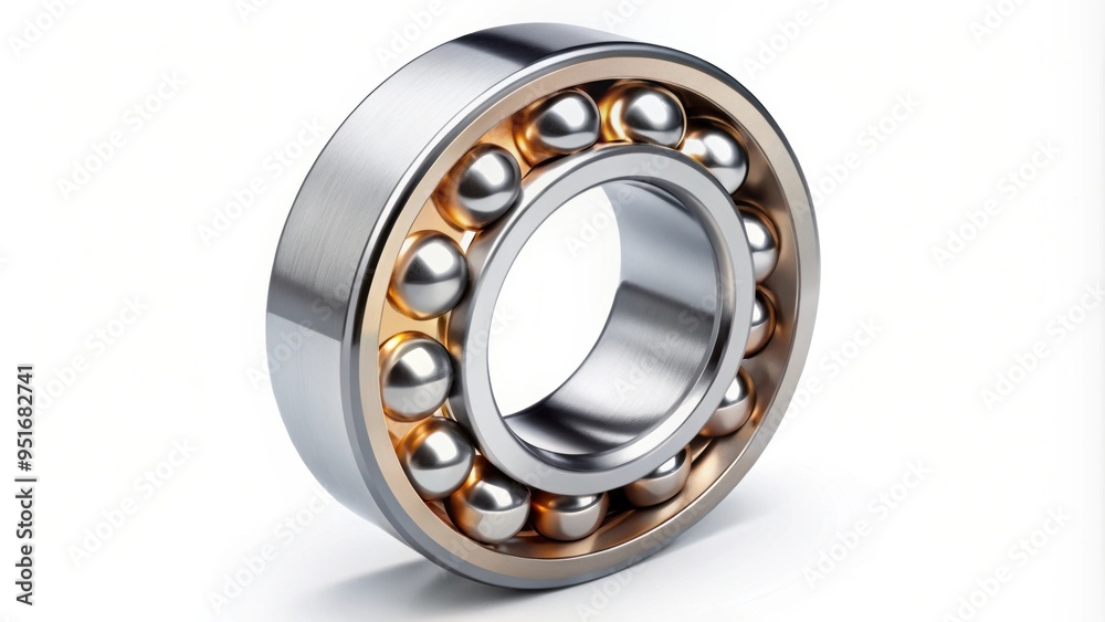 Angular contact bearing with metal races and balls , machinery, engineering, precision, industrial, mechanical Angular contact bearing with metal races and balls , machinery, engineering, precision, industrial, mechanical