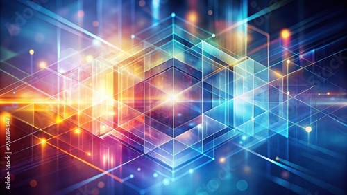 Abstract representation of technology-infused minimal blurry geometry , technology, abstract, minimal, geometric, blurred