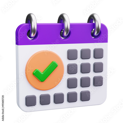calendar 3d render icons