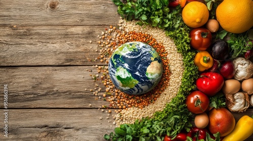 World food day. An international day celebrated every year worldwide on October 16 to commemorate the date of the founding of the United Nations Food and Agriculture Organization photo