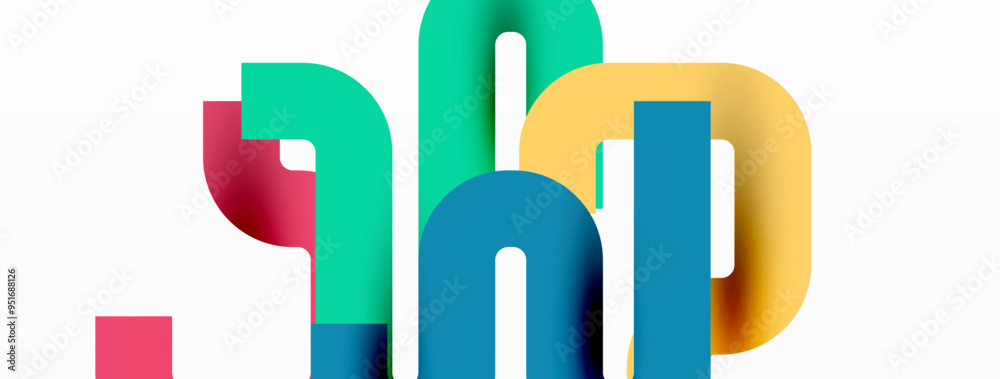 Abstract background curvy lines, minimal geometric design template Abstract background curvy lines, minimal geometric design template