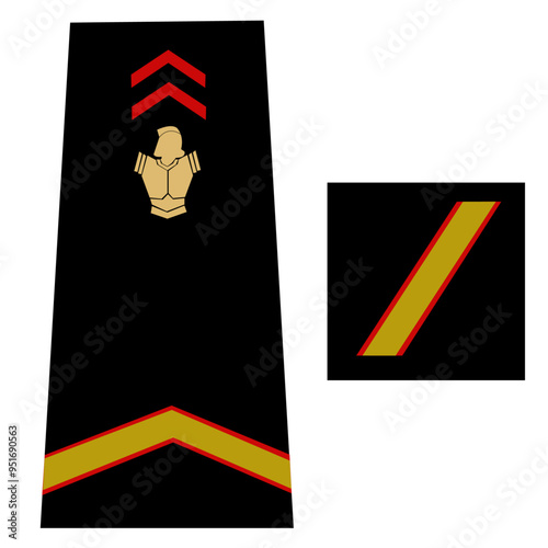 Galon de l'armée de terre française: Pompier de Paris. Sous-officier, Sergent