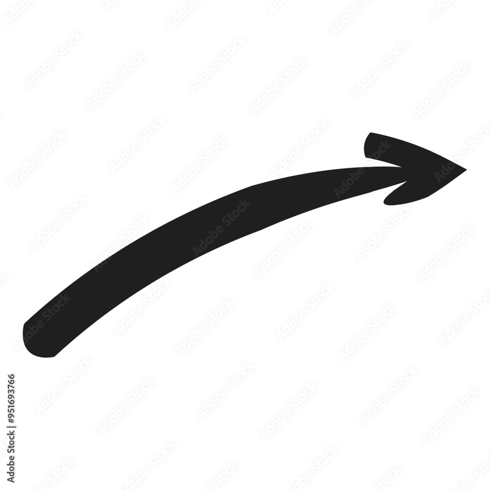Artistic modern black arrow vector design isolated on a white square background Artistic modern black arrow vector design isolated on a white square background