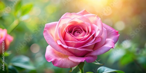 Beautiful pink rose with delicate petals and vibrant color, flower, nature, rose, pink, beautiful, delicate, petal, vibrant photo