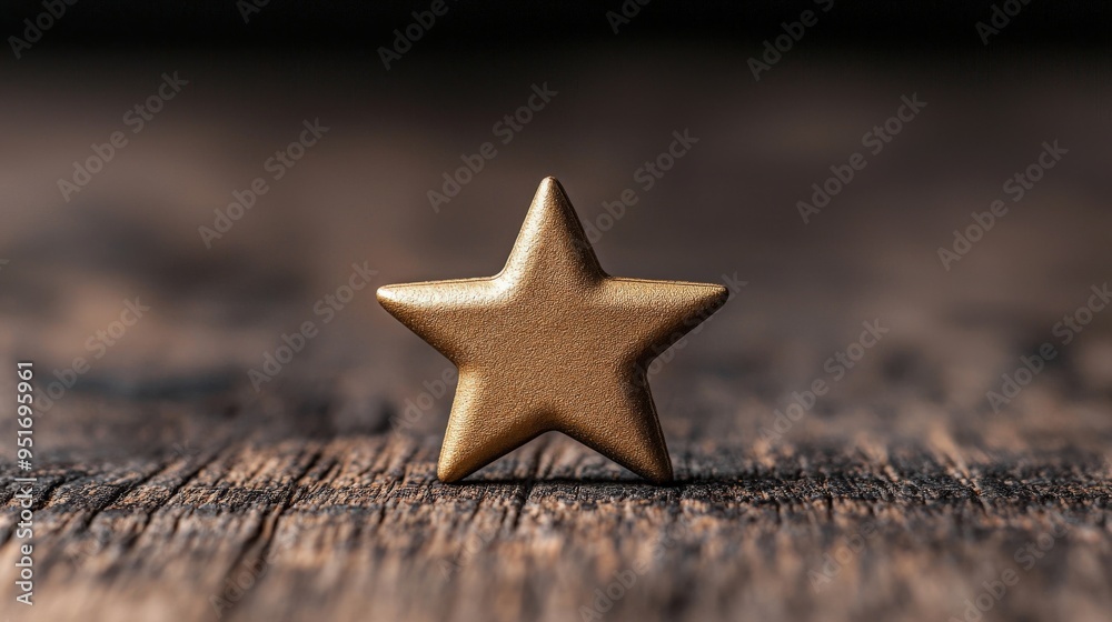 Star rating on a wooden table with shadows, featuring hyper detailed and elegant designs for a premium effect Star rating on a wooden table with shadows, featuring hyper detailed and elegant designs for a premium effect