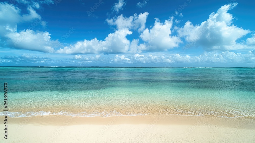 tropical beach panorama, seascape with a wide horizon tropical beach panorama, seascape with a wide horizon