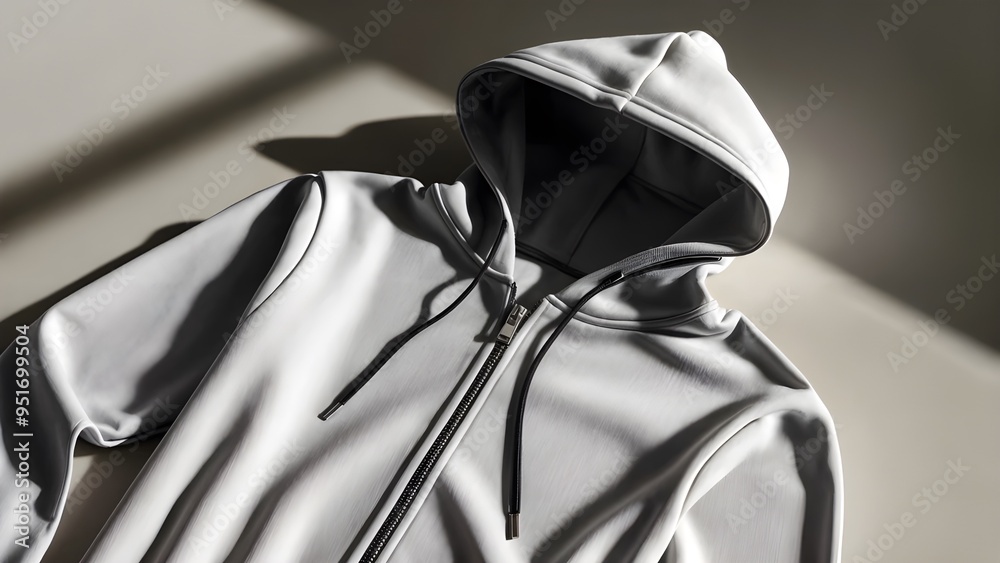 cropped zip-up hoodie mockup set against a clean, neutral-colored background cropped zip-up hoodie mockup set against a clean, neutral-colored background