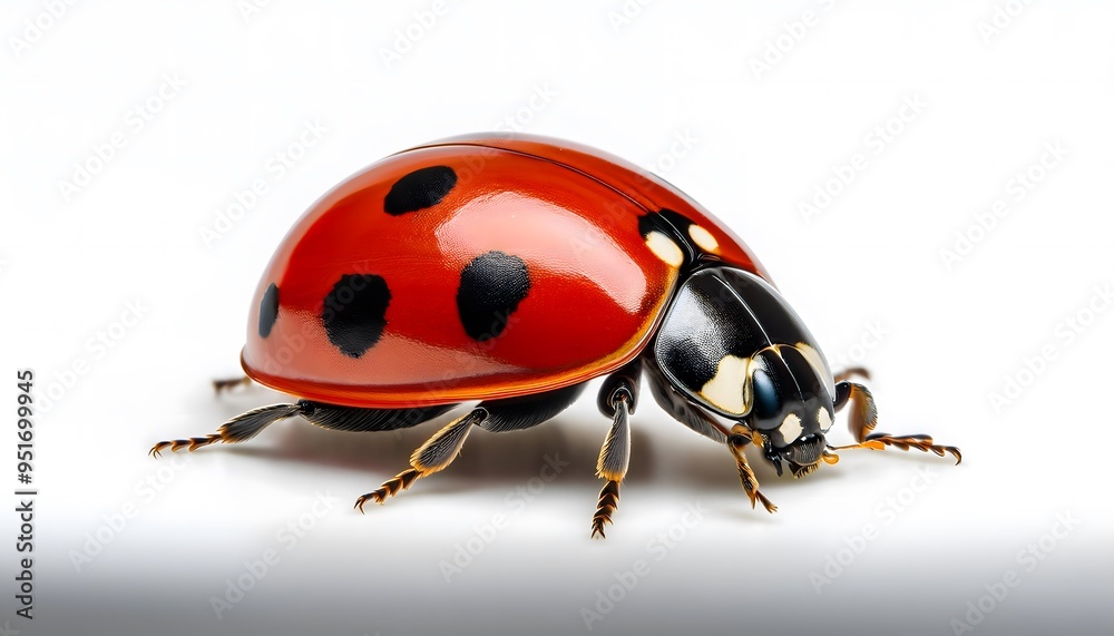 A Ladybug on a white background. A Ladybug on a white background.