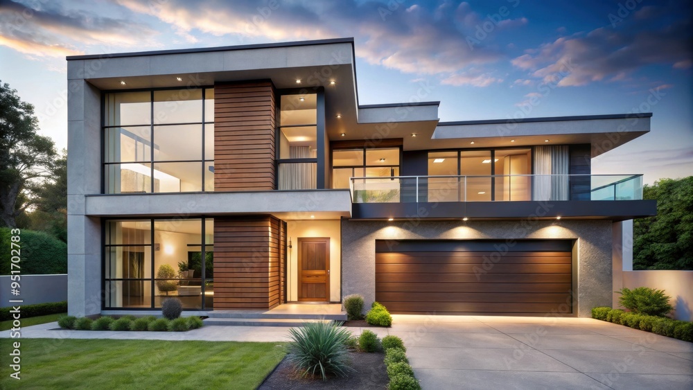Modern house front with large windows and sleek design, modern, house, front, windows, sleek, design, architecture Modern house front with large windows and sleek design, modern, house, front, windows, sleek, design, architecture