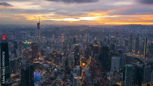 Wallpaper Mural majestic view of kuala lumpur city during sunset.kuala lumpur is a heart of malaysia Torontodigital.ca