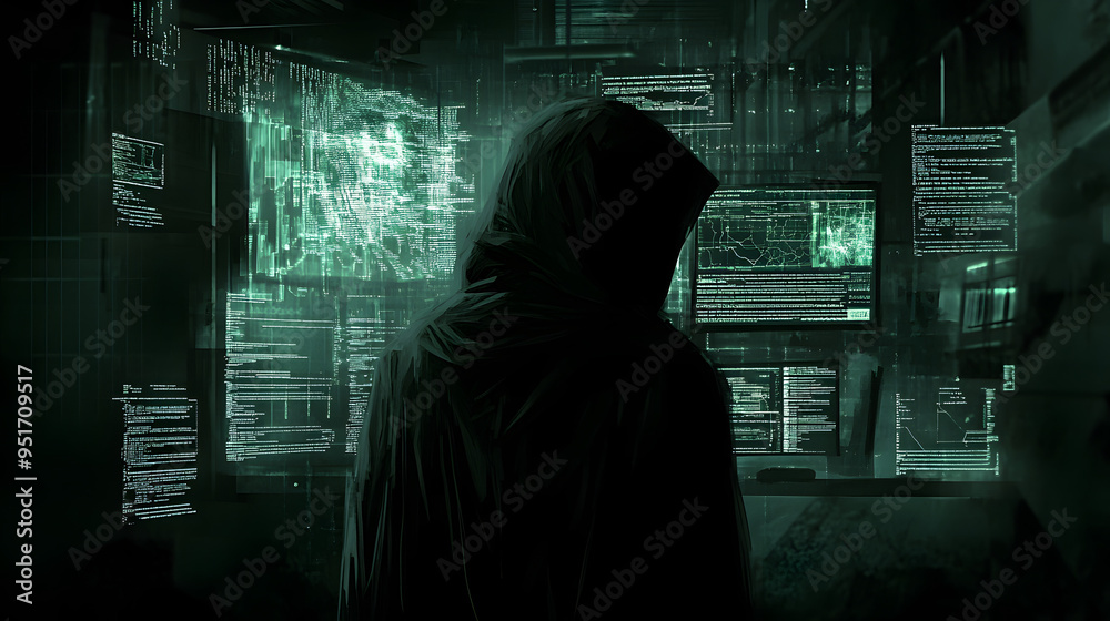 suspicious hacker computer committing digital security system cybercrime locks password warning Technology science cyber virus coding IT AI crime software attack blackmail analysis global data suspicious hacker computer committing digital security system cybercrime locks password warning Technology science cyber virus coding IT AI crime software attack blackmail analysis global data
