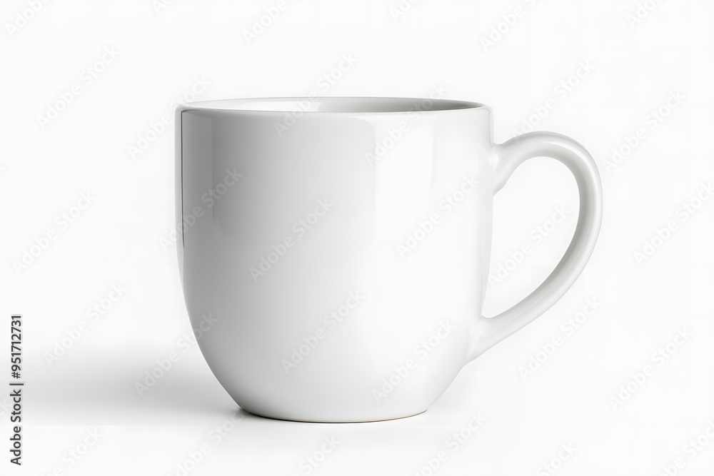 A simple white mug, perfect for coffee, tea, or any hot beverage, showcasing minimalist design and elegance, for mockup A simple white mug, perfect for coffee, tea, or any hot beverage, showcasing minimalist design and elegance, for mockup