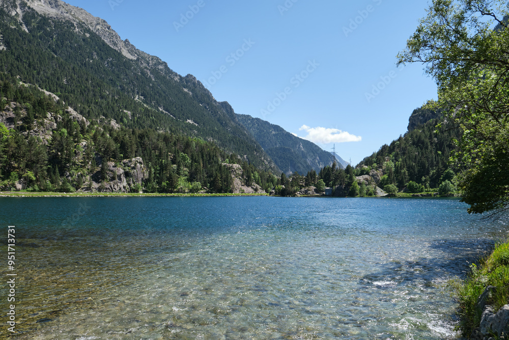 Fototapeta premium lake of panticosa spa resort Pyrenees Huesca Aragon Spain