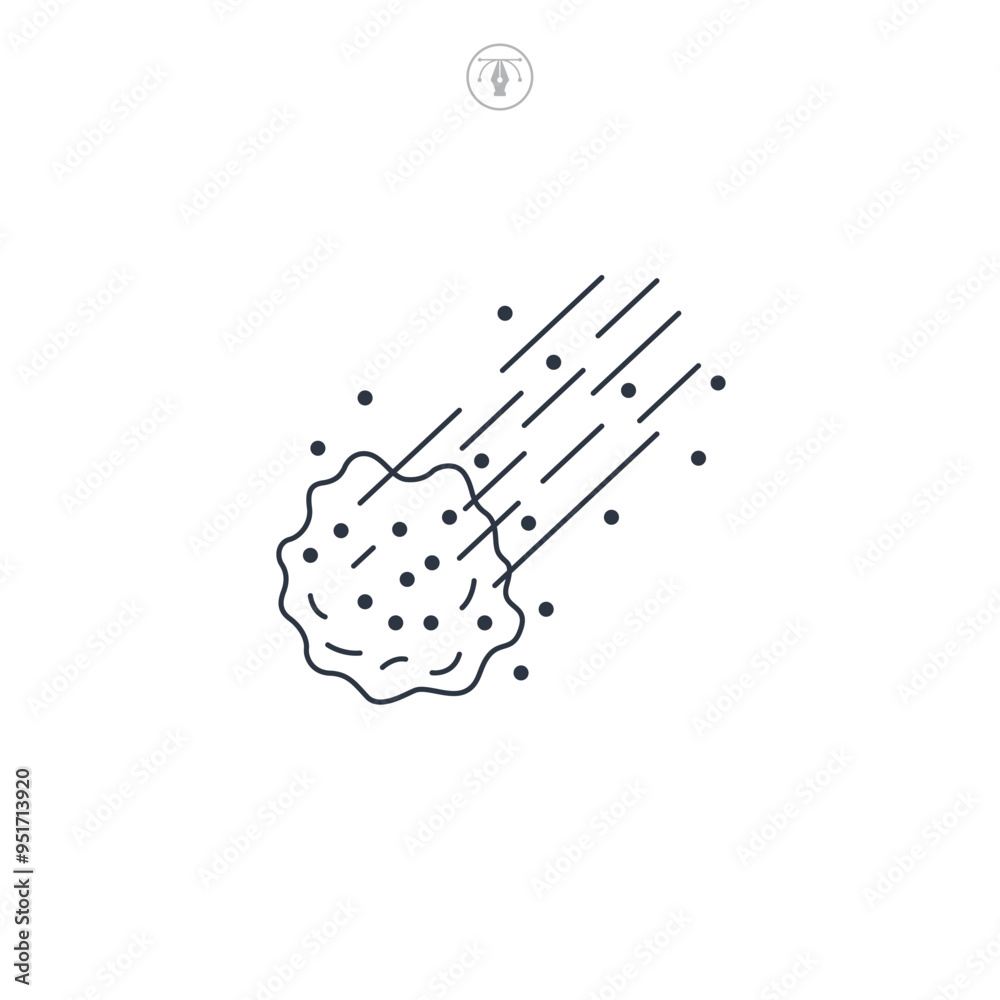 Comet icon symbol vector illustration isolated on white background Comet icon symbol vector illustration isolated on white background