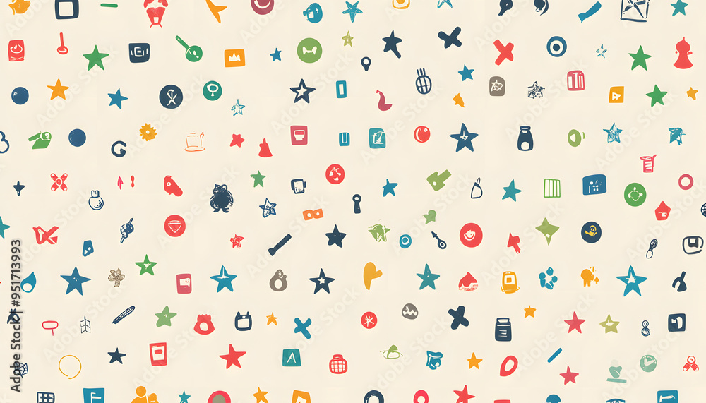 Repeating small icons, like stars, dots, or simple symbols, evenly spaced on a neutral background for a subtle pattern. Repeating small icons, like stars, dots, or simple symbols, evenly spaced on a neutral background for a subtle pattern.