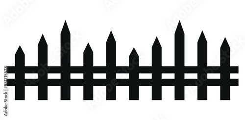 plank fence picket vector illustration 