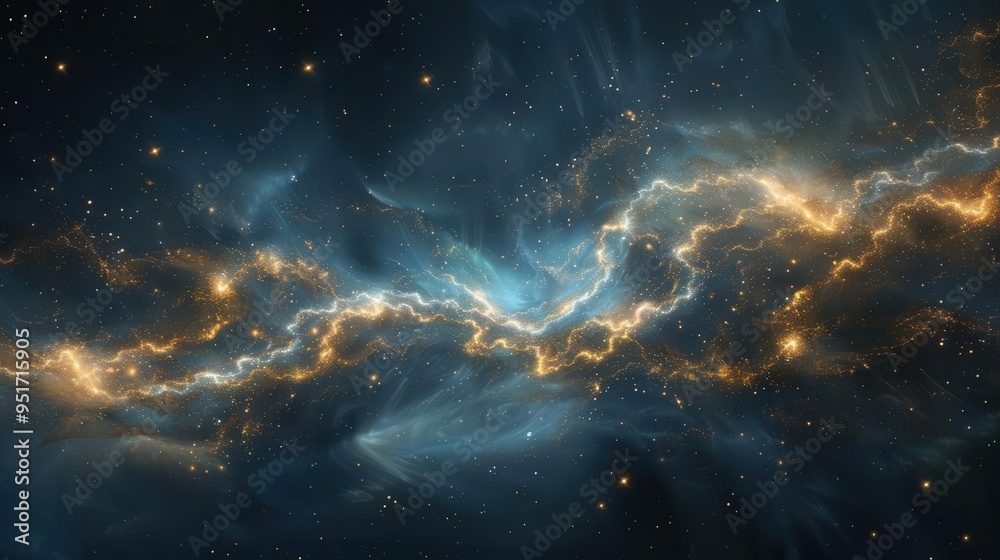 sentient constellation navigating celestial sea starbeing sailing cosmic currents golden energy trails map journey through nebulafilled night sky sentient constellation navigating celestial sea starbeing sailing cosmic currents golden energy trails map journey through nebulafilled night sky