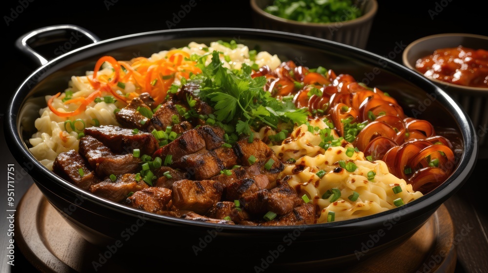 Delicious goulash on table still life flat lay photo Delicious goulash on table still life flat lay photo