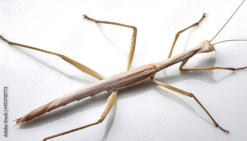 A Stick Insect on a white background. photo