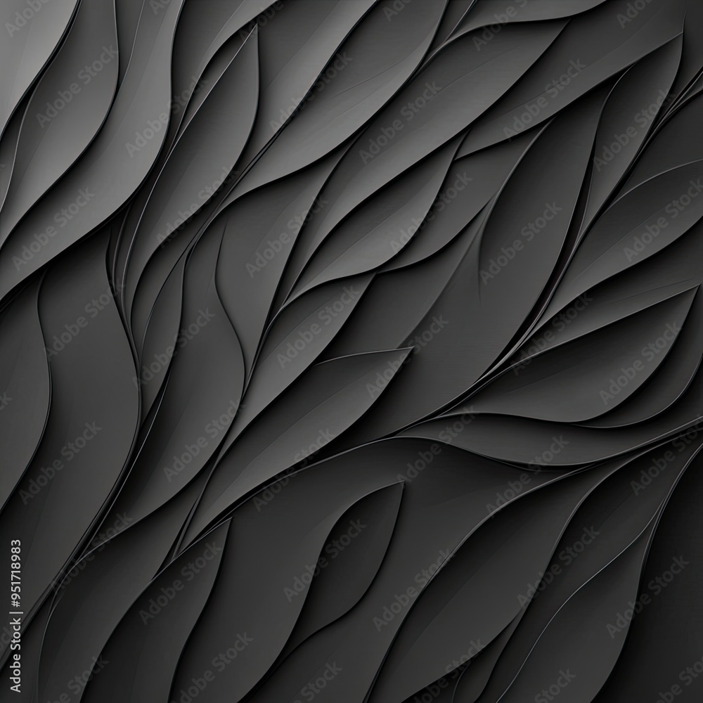 Elegant black abstract texture featuring flowing curves, creating a modern and sophisticated visual appeal for various designs. Elegant black abstract texture featuring flowing curves, creating a modern and sophisticated visual appeal for various designs.