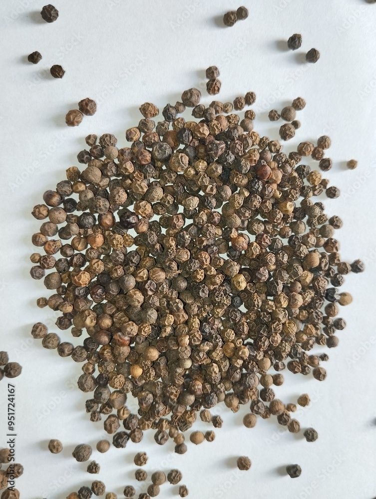Black pepper with white background Black pepper with white background
