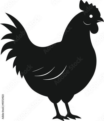 A silhouette chicken 