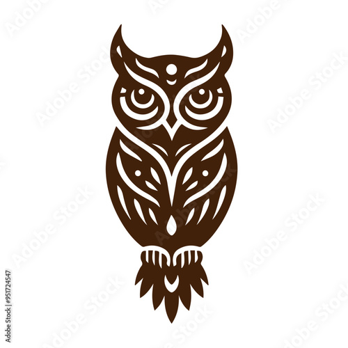 owl illustration vector flat design