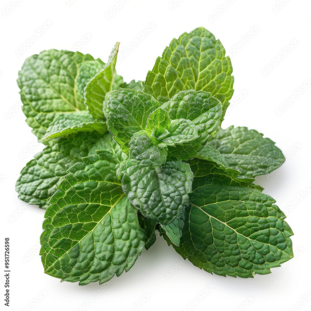 Mint leaves isolated on white background Mint leaves isolated on white background