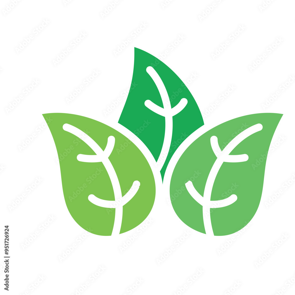 Fototapeta premium leaf sign symbol vector glyph color icon