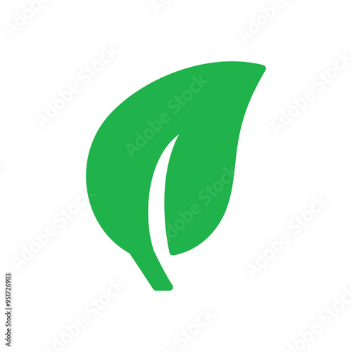 leaf sign symbol vector glyph color icon photo