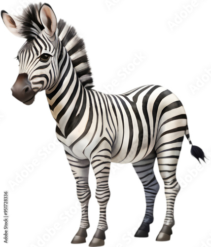 Adorable Zebra Cartoon Clipart for Kids and Creative Projects. 