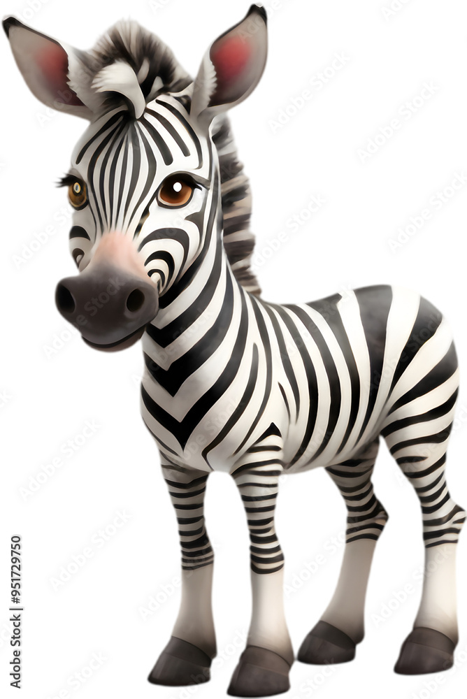 Adorable Zebra Cartoon Clipart for Kids and Creative Projects. 