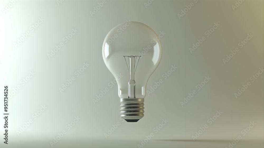 levitating light bulb on neutral background levitating light bulb on neutral background