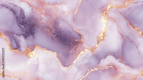 Seamless marble texture in pale lavender with subtle bronze highlights, [Abstract Background Marble], [Gentle and luxurious]
