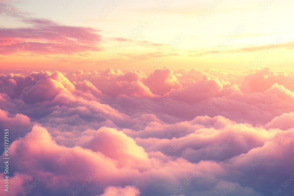 An ethereal dreamy cloud thousands of miles high in the sky is shown in closeup An ethereal dreamy cloud thousands of miles high in the sky is shown in closeup