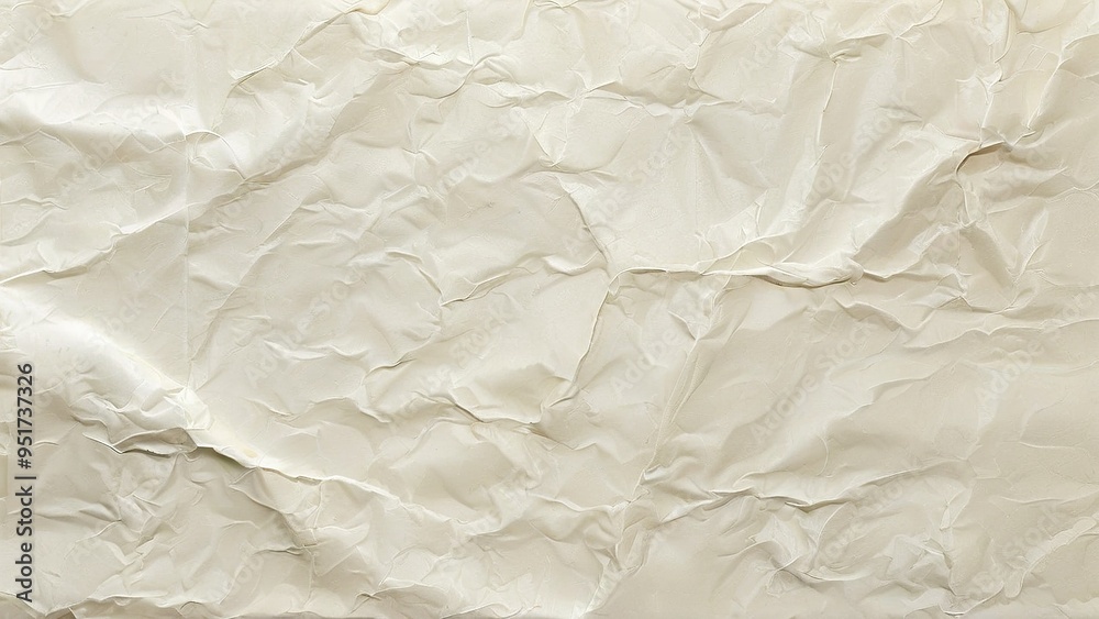Close-up of a crumpled sheet of white paper with a textured surface. Close-up of a crumpled sheet of white paper with a textured surface.