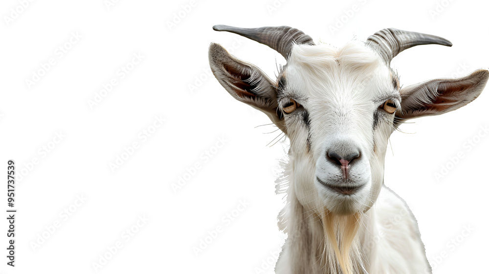 Fototapeta premium goat on a white background.