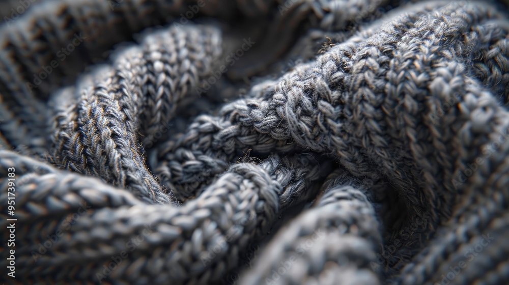 High-resolution close-up of a knitted wool sweater, focusing on the interlocking yarns and soft texture. The image highlights the warmth and comfort of the fabric. High-resolution close-up of a knitted wool sweater, focusing on the interlocking yarns and soft texture. The image highlights the warmth and comfort of the fabric.