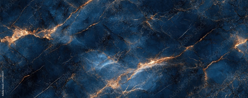 Seamless marble texture in deep navy with subtle white veins, [Abstract Background Marble], [Regal and refined]
