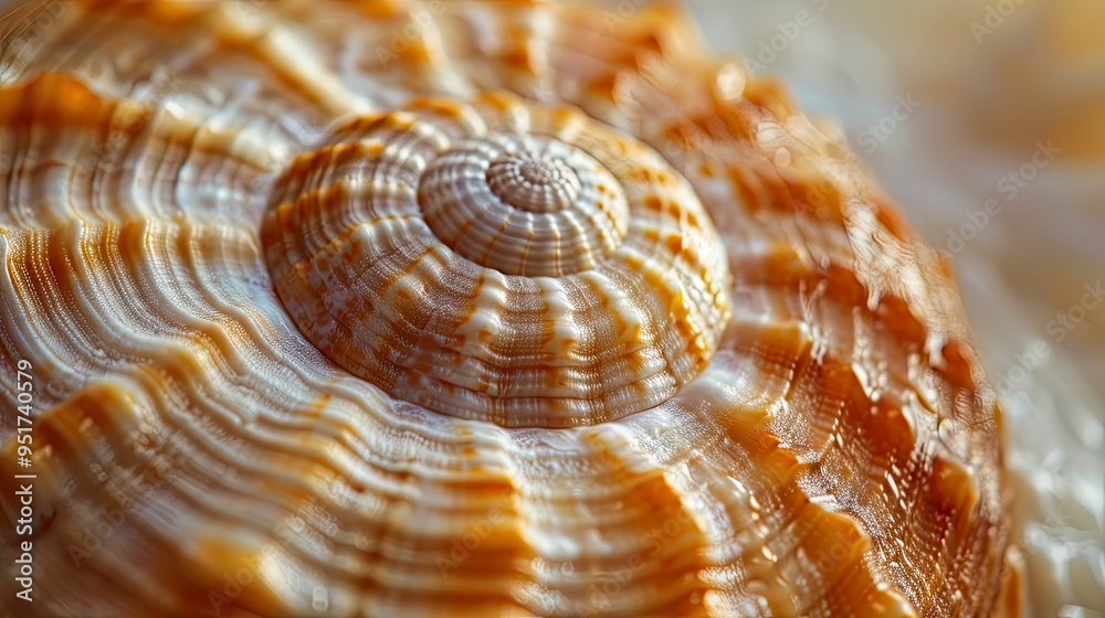 Detailed image of a seashell, focusing on the ridges and smooth texture. The image captures the natural beauty and intricate design of the shell. Detailed image of a seashell, focusing on the ridges and smooth texture. The image captures the natural beauty and intricate design of the shell.